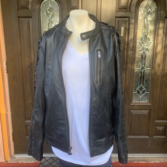 Wilsons Vintage USA Black Genuine Leather Jacket